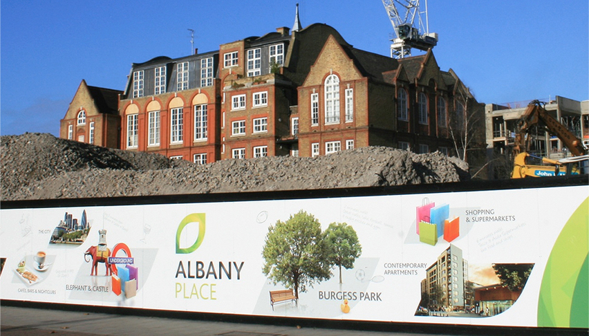 Ruskin Walk Construction Hoardings London
