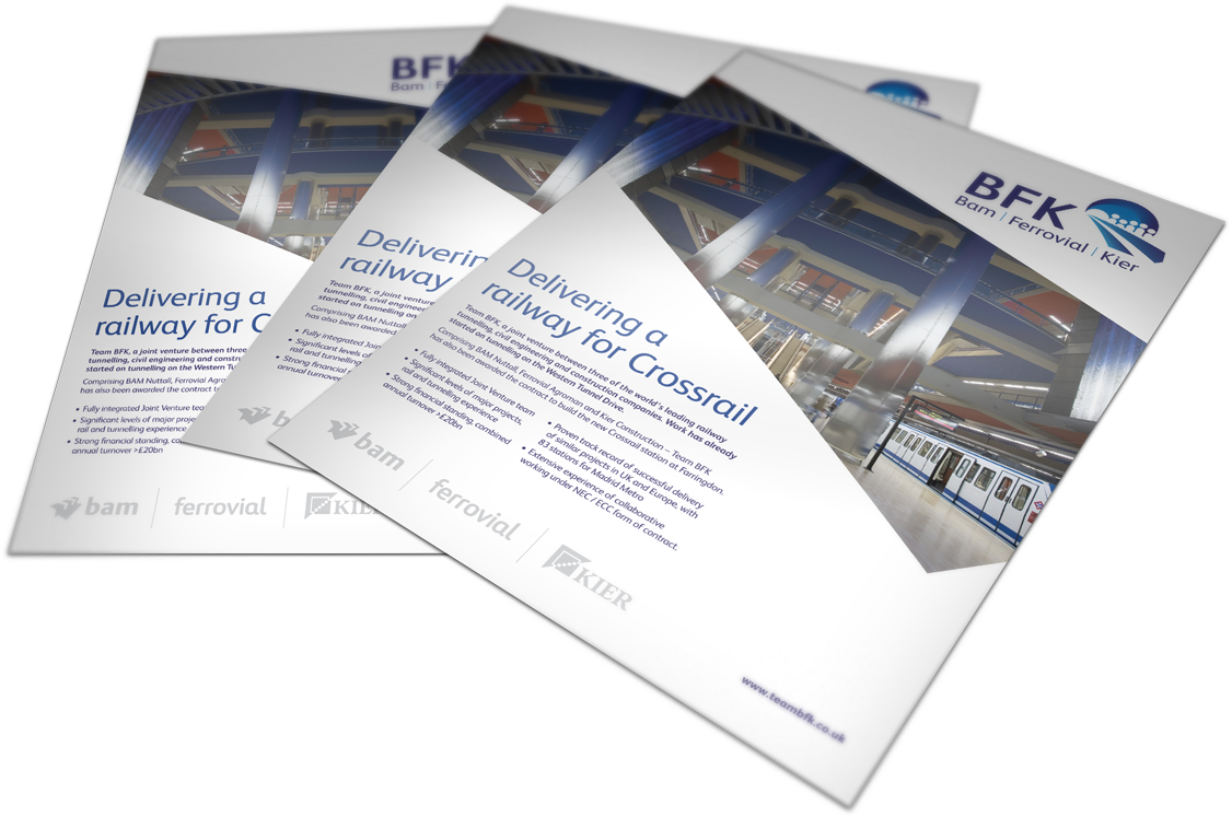 Rail and infrastructure Marketing leaflets