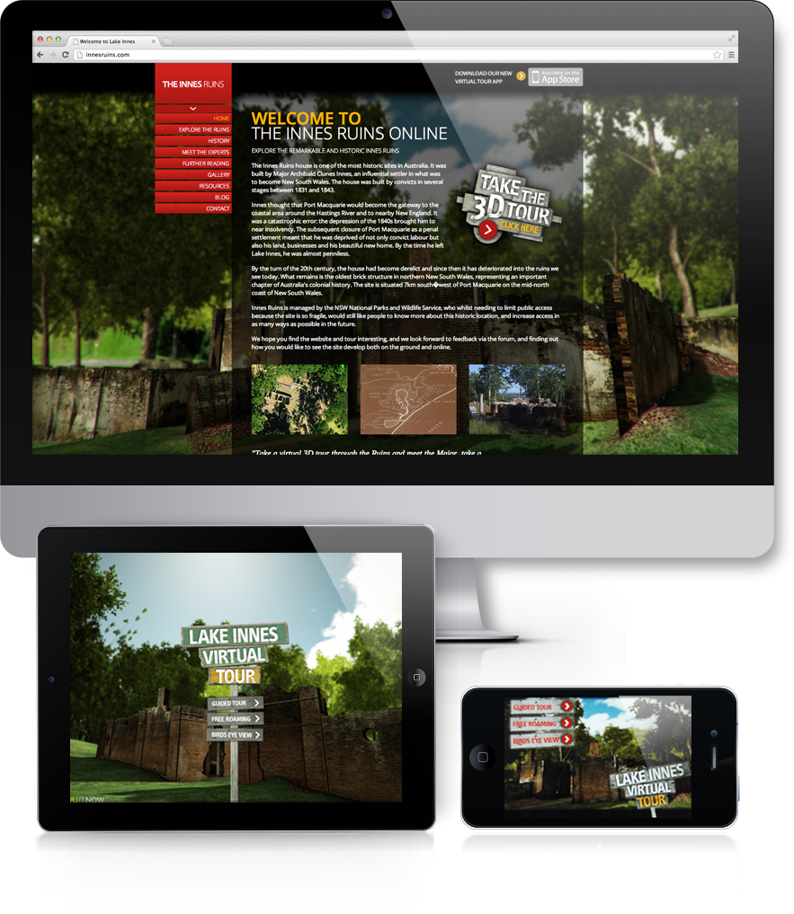 Innes Ruins Australia - Virtual Tourism App and Website