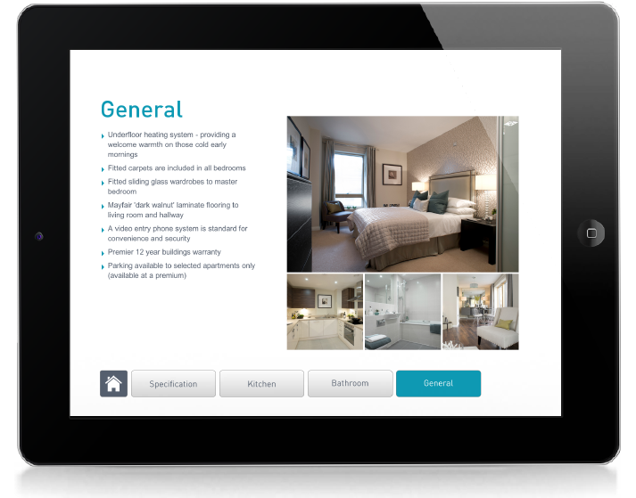 Albany Place Interactive Touchscreen Apartment Finder London