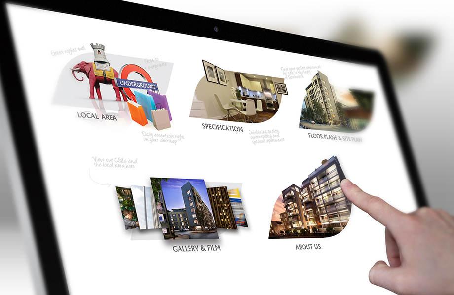 Albany Place Interactive Touchscreen Apartment Finder London