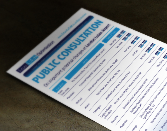 Luton Airport Public Consultation leaflet