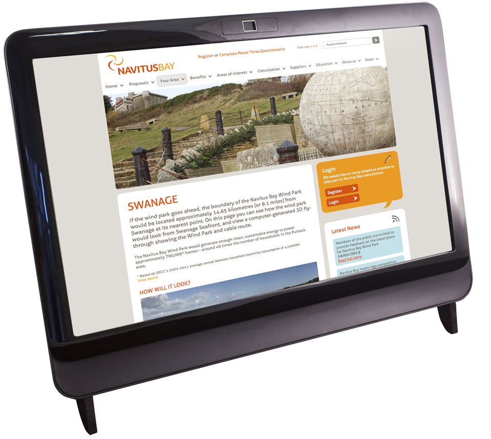 Navitus Bay Wind Park Consultation Touchscreen