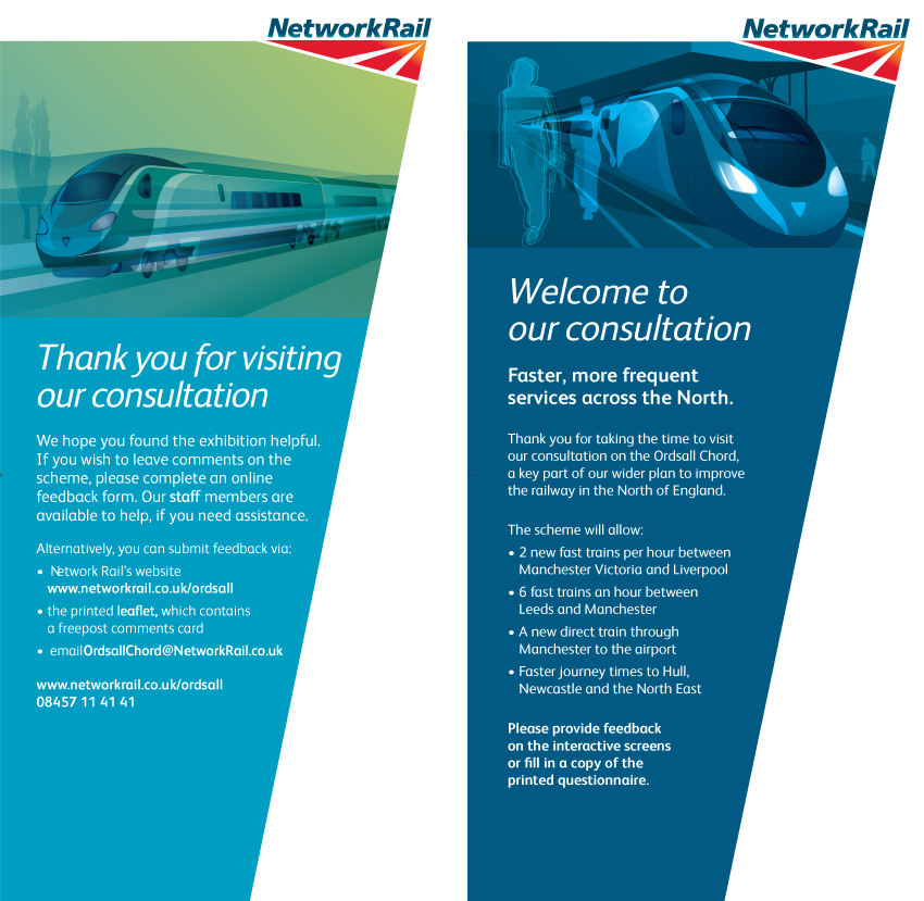 Network Rail Ordsall Chord Consultation Exhibition Boards