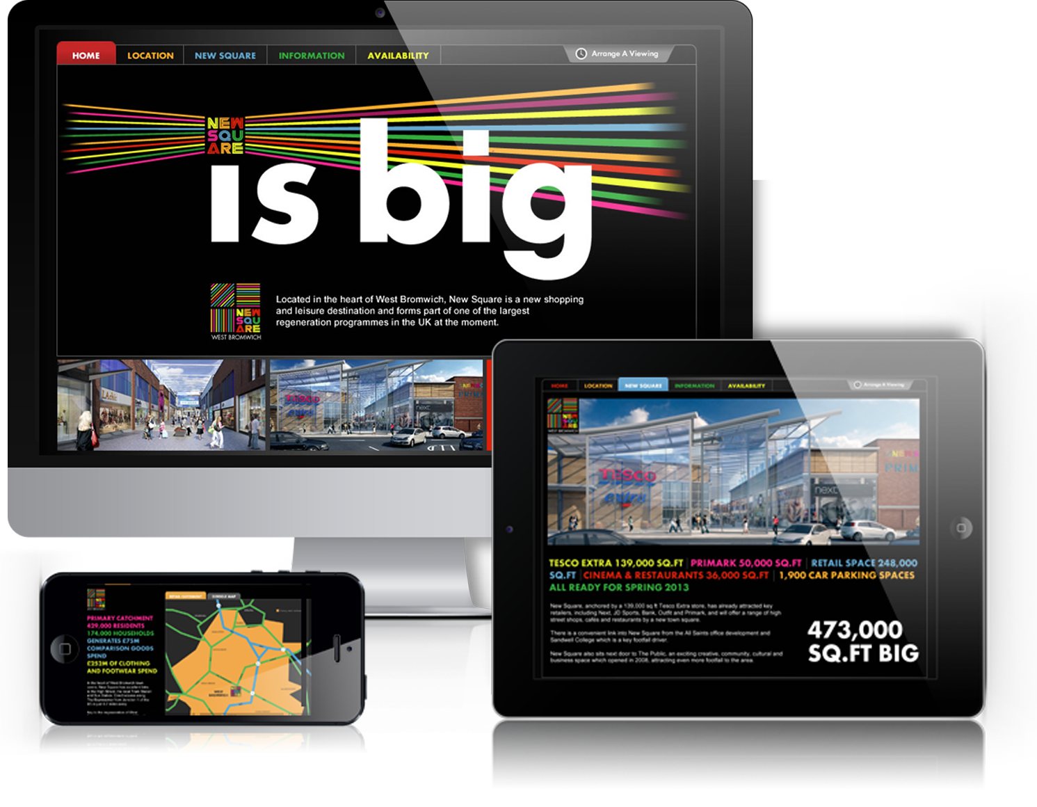 New Square Retail Marketing Website