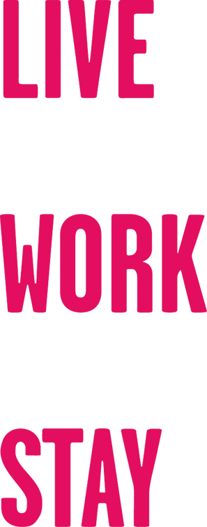 Strand East Branding Strapline - Live Work Stay